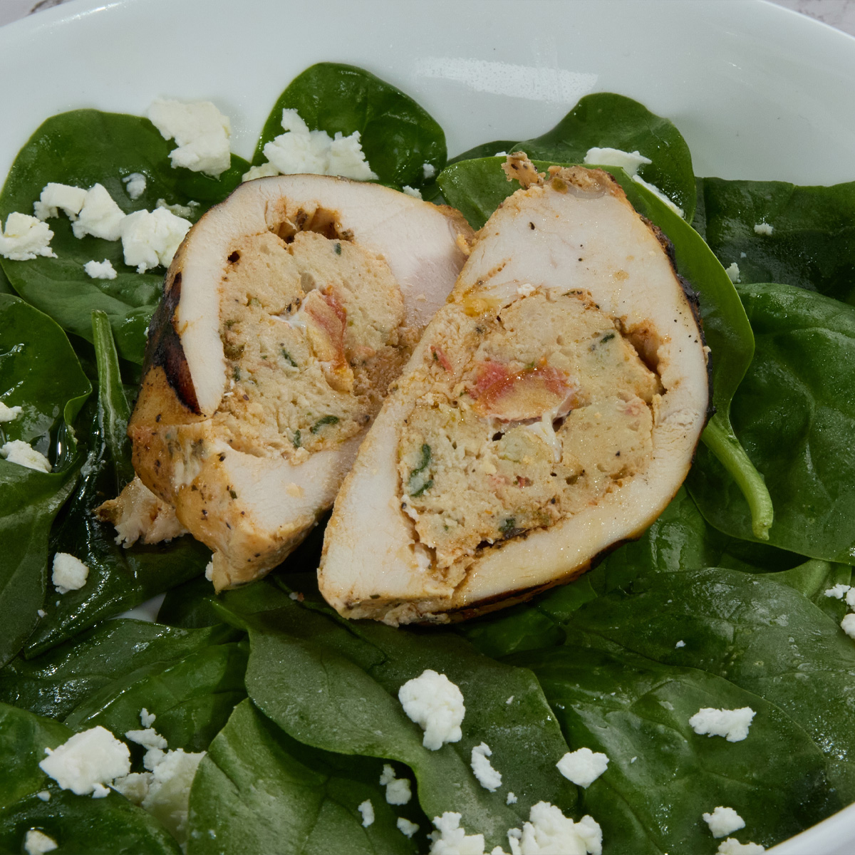 Stuffed Chicken Glacial Treasure Halal Feta Spinach