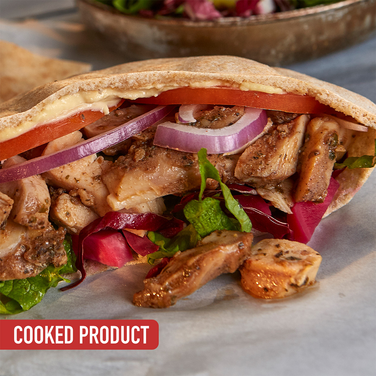 Authentic Greek Chicken Gyro Sliced